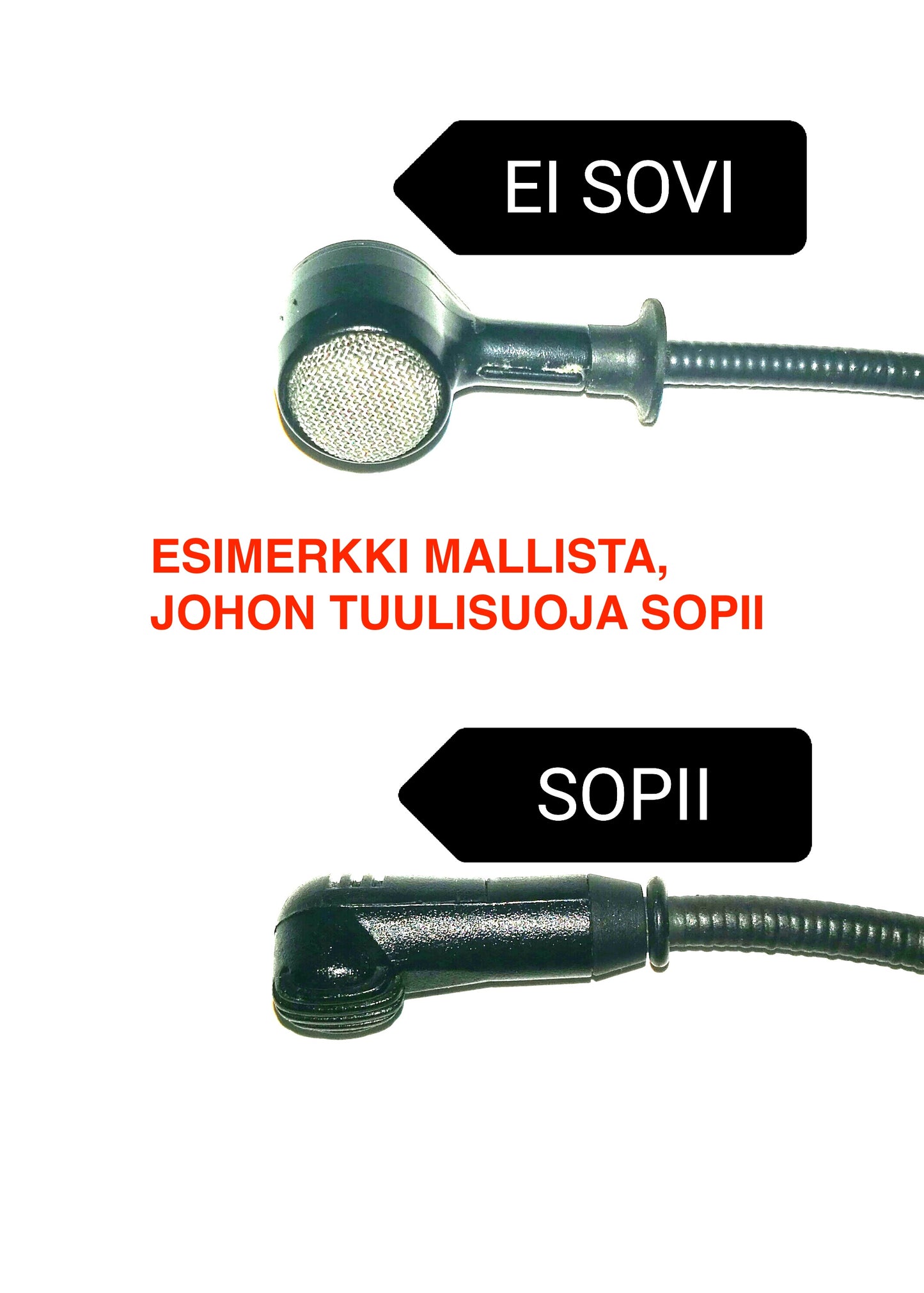 Headset-mikrofonin tuulisuoja L (2 kpl)