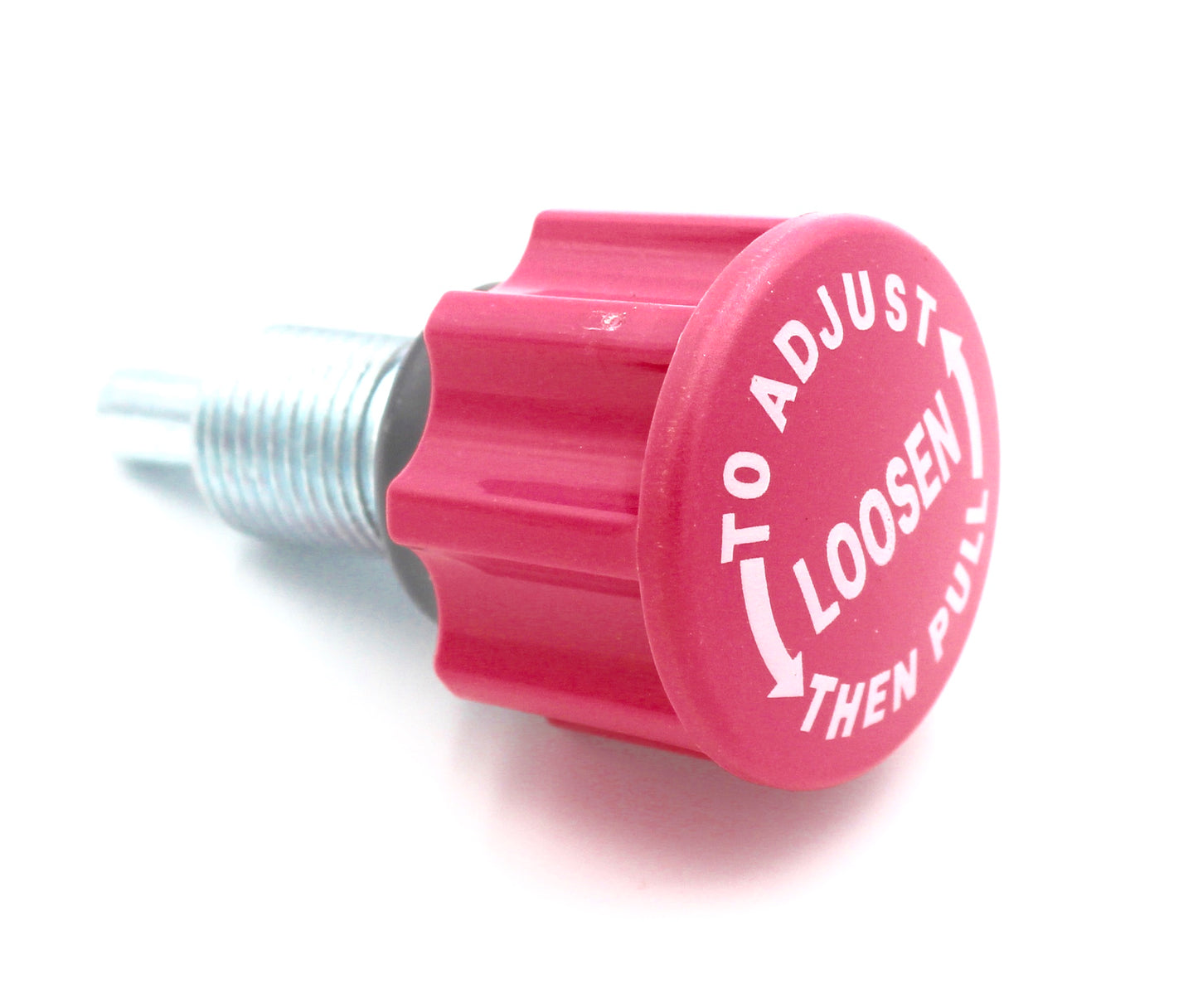 Säätöruuvi M16 x 20mm – jousitoiminen, pinkki nuppi 38 mm