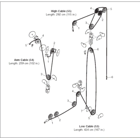 Weider Pro 4500 vaijerit