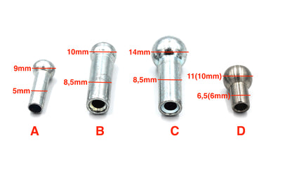 Pallopääte, erilaisia