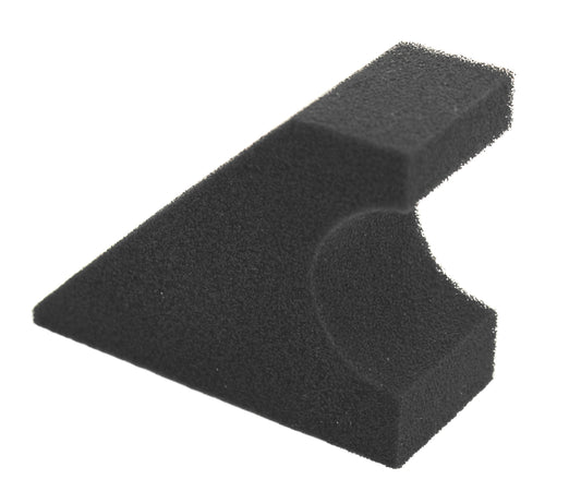 Foam-pehmuste kuntosalilaitteisiin – korkeus 55 mm, pituus 75 mm, puoliympyrän halkaisija 32 mm

