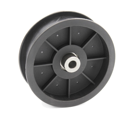 Taljapyörä hihnalle 115 mm kuulalaakeroitu lasikuitumuovista, 10 mm kiinnitys