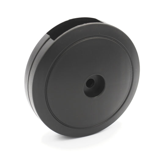Avoin taljapyörän suojakotelo musta, sopii vaijerille ja hihnalle max 130 mm